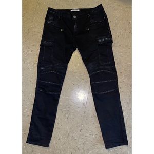 ‘Embellish’ Biker Cargo Jeans, Size 38, Slim Fit